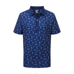 aberto azul-prata antiga L6VB1176 aberto azul-prata antiga impressão de logotipo aberto júnior Footjoy