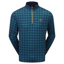 abrir azul-multi L6VB1102 meia camada oficial de malha tartan aberta azul-multi Footjoy
