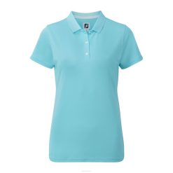 água L6VB1539 stretch piquê sólido feminino aqua Footjoy