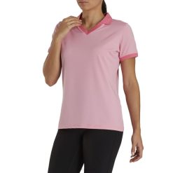 azaléia rosa L6VB2421 azálea rosa com gola aberta feminina Footjoy