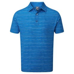 azul acinzentado L6VB123 giz link print piquê azul-cinza Footjoy
