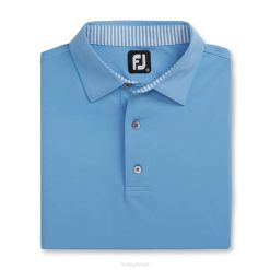 azul claro L6VB2698 colarinho liso lisle azul claro Footjoy