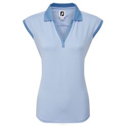 azul gaio-branco L6VB731 azul jay-branco feminino listrado ponta a ponta Footjoy