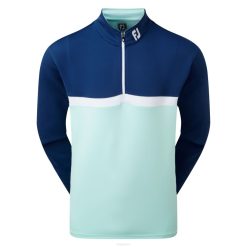 azul-menta-branco L6VB509 pulôver chill-out bloqueado de cor azul-menta-branco Footjoy