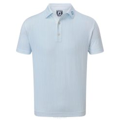 Branco azul L6VB112 estampa zig-zag lisle branco-azul Footjoy