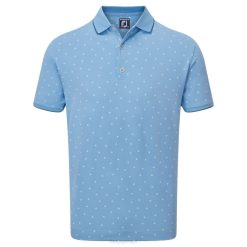 Branco azulado L6VB118 push play estampa piquê azul-branco Footjoy