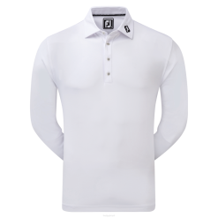 branco L6VB151 manga longa thermocool auto gola branca Footjoy