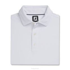 branco L6VB1862 desempenho stretch piquê sólido auto colarinho branco Footjoy