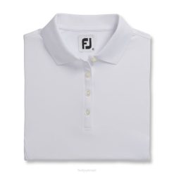 branco L6VB2939 prodry camisa interlock gola de malha feminina branca Footjoy