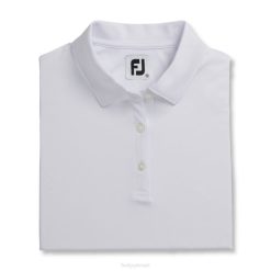 branco L6VB2942 prodry interlock camisa sem mangas com gola própria feminina branca Footjoy