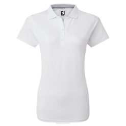 branco L6VB574 stretch piquê branco sólido Footjoy