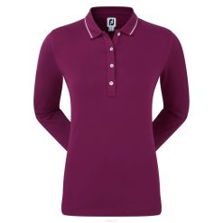 branco L6VB595 camisa térmica feminina manga longa branca Footjoy