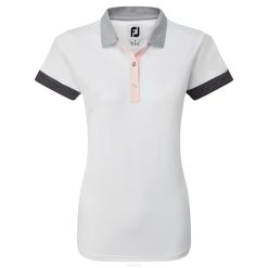 branco L6VB729 piquê bloqueado feminino branco Footjoy