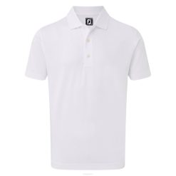 branco L6VB966 gola em malha canelada lisa em piquê elástico branco Footjoy