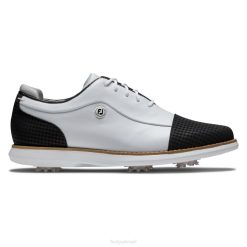 Branco preto L6VB1943 tradições boné toe mulheres branco-preto Footjoy