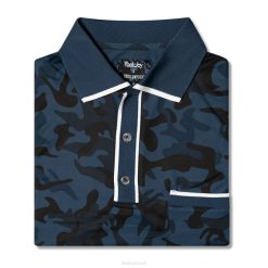 camuflagem azul L6VB1234 polo piquê com ponta azul camuflado Footjoy