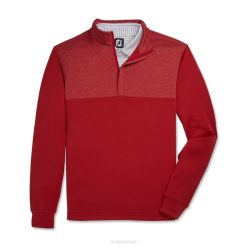 carmesim L6VB2034 crimson heather yoke meio zíper camada intermediária Footjoy
