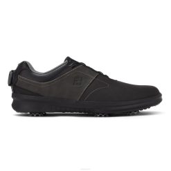 carvão preto L6VB408 boaâ® de contorno em carvão preto Footjoy