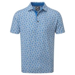 cinza azulado L6VB93 sombra palma estampa piquê cinza-azul Footjoy