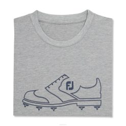 cinza L6VB498 camiseta cinza com estampa FJ Heritage Footjoy