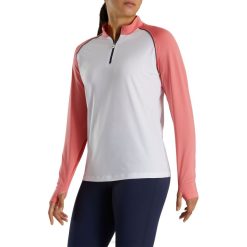 coral branco-brilhante L6VB2390 proteção solar feminina de manga comprida coral branco brilhante Footjoy