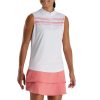 coral branco-brilhante L6VB2996 bloco aquarela sem mangas feminino - estilo da temporada anterior coral branco-brilhante Footjoy
