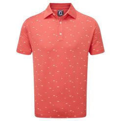 laranja L6VB115 cardume de peixes estampa lisle laranja Footjoy