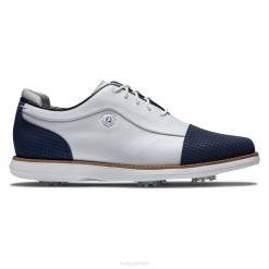 Marinha Branca L6VB1941 tradições boné toe mulheres branco-marinho Footjoy