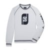 Marinha Branca L6VB436 French terry raglan com gola redonda branco-marinho Footjoy