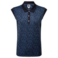 marinha L6VB1573 boné feminino com estampa de manga interlock azul marinho Footjoy