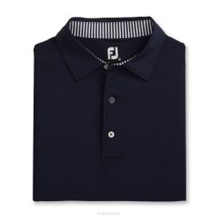 marinha L6VB2701 colarinho lisle sólido azul marinho Footjoy