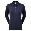 marinha L6VB594 camisa térmica feminina manga longa azul marinho Footjoy