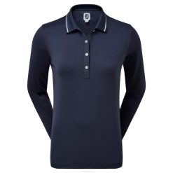 marinha L6VB594 camisa térmica feminina manga longa azul marinho Footjoy