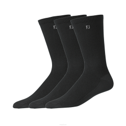 preto L6VB332 pacote preto comfortsof tripulação 3 pares Footjoy