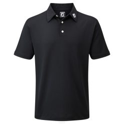 preto L6VB891 stretch piquê preto sólido Footjoy