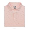 quartzo rosa L6VB1795 ajuste atlético escola de peixe estampa lisle colarinho quartzo rosa Footjoy