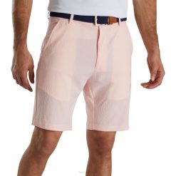 quartzo rosa L6VB1963 shorts seersucker rosa quartzo com costura interna de 10'' Footjoy