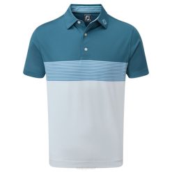 tinta-branco-azul crepúsculo L6VB124 color block piquê tinta-branco-crepúsculo azul Footjoy
