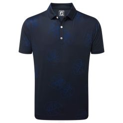 tom marinho L6VB73 selva folha piquê marinho tonal Footjoy