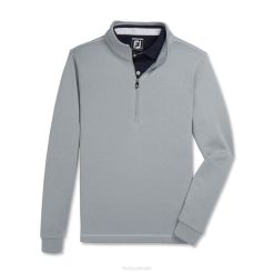 urze cinza L6VB2230 ponto médio com meio zíper cinza mesclado, camada intermediária júnior Footjoy