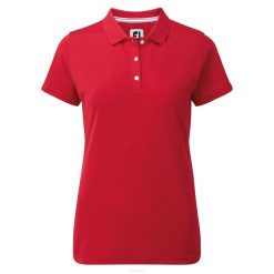 vermelho L6VB1538 vermelho stretch piquê sólido feminino Footjoy