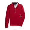 vermelho L6VB2228 ponto contraste meio zíper vermelho camada intermediária júnior Footjoy
