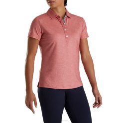 vermelho L6VB2379 red heather lisle colarinho feminino Footjoy