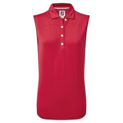 vermelho L6VB580 malha traseira sem mangas lisle vermelho Footjoy